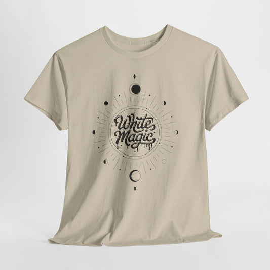 White Magic Tee | Minimal Mystic Moon Graphic T-Shirt
