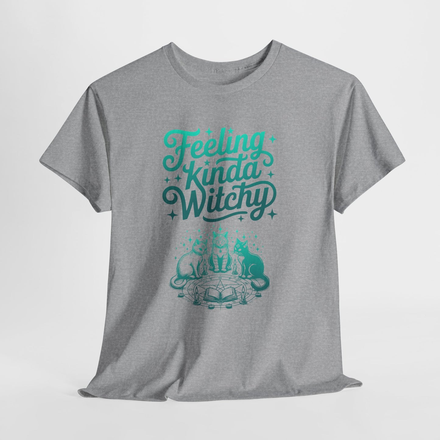Feeling Kinda Witchy T-Shirt | Witchy Aesthetic Cats Casting a Spell | Witchcore Tee
