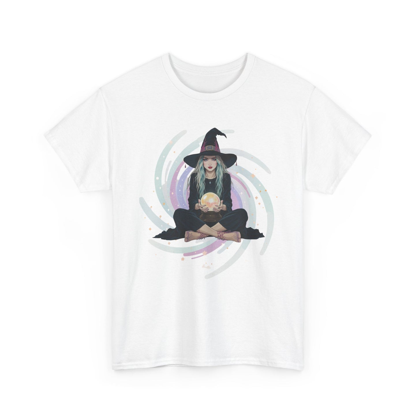 Witch Crystal Ball T-Shirt | Witchcore Star Vortex Tee | Mystical Witch Aesthetic