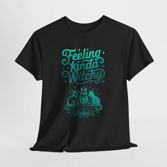 Feeling Kinda Witchy T-Shirt | Witchy Aesthetic Cats Casting a Spell | Witchcore Tee
