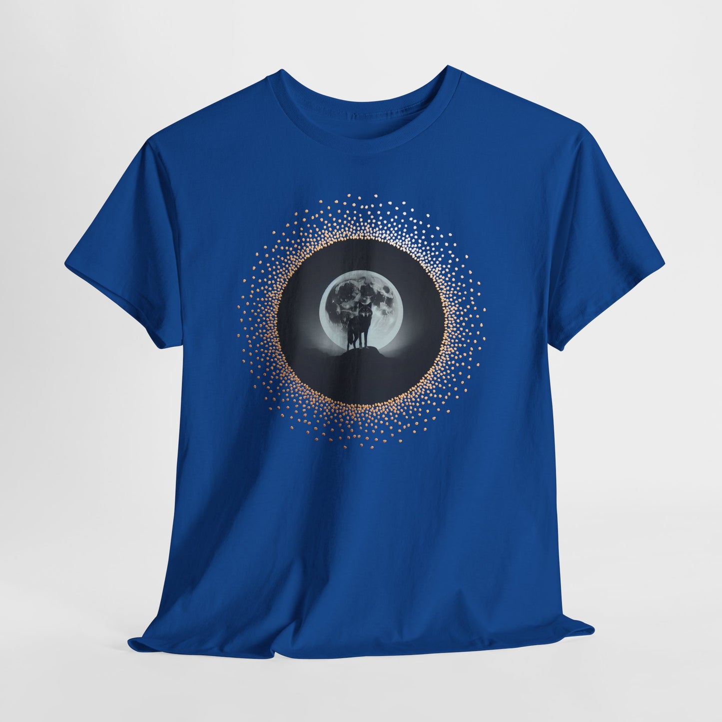 Witchy Wolf Moon T-Shirt | Full Moon Wolf on Mountain | Dark Mystic Aesthetic Tee