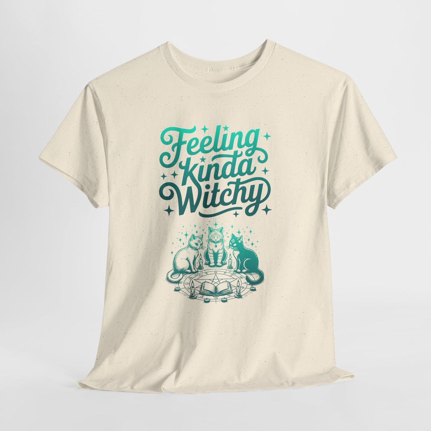 Feeling Kinda Witchy T-Shirt | Witchy Aesthetic Cats Casting a Spell | Witchcore Tee