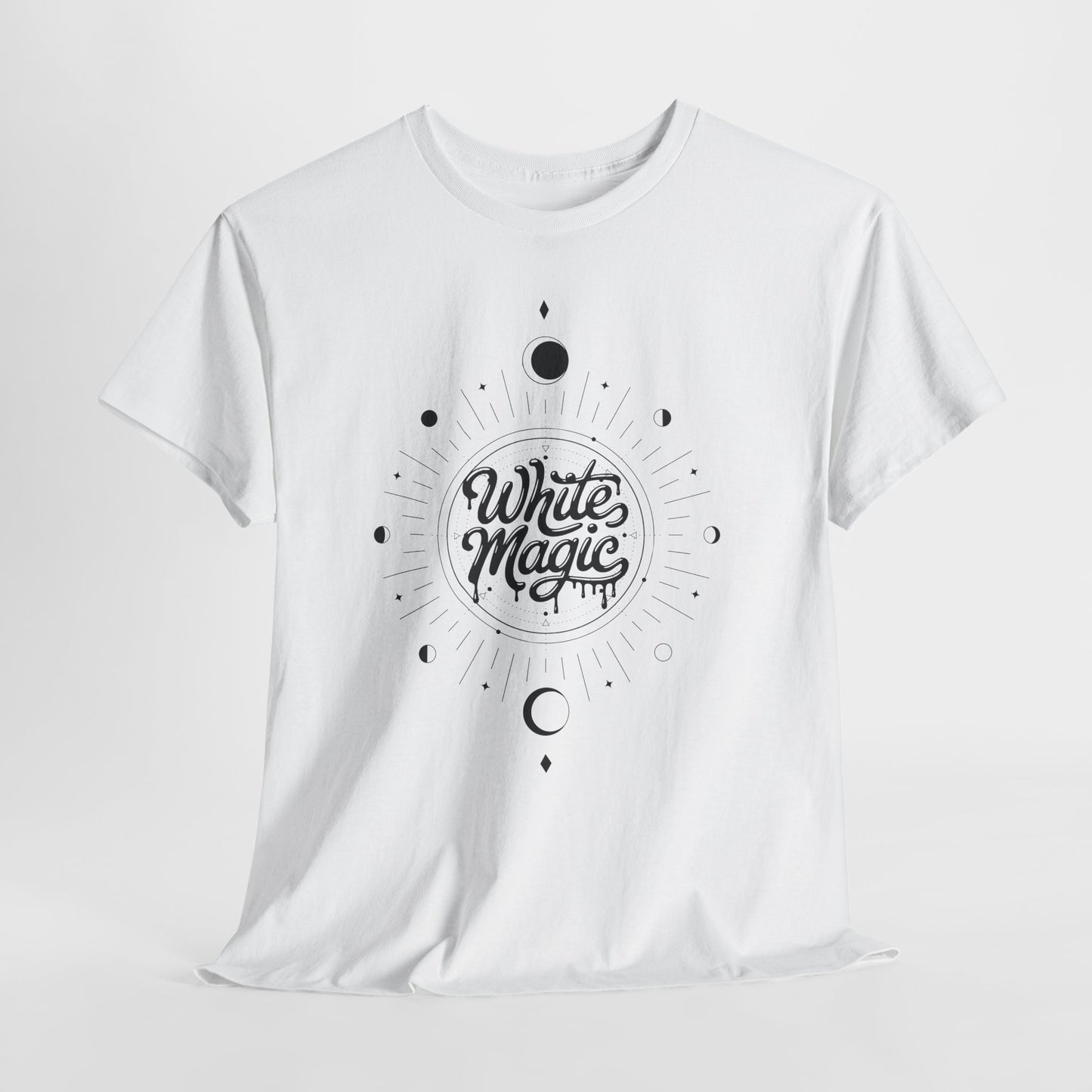 White Magic Tee | Minimal Mystic Moon Graphic T-Shirt