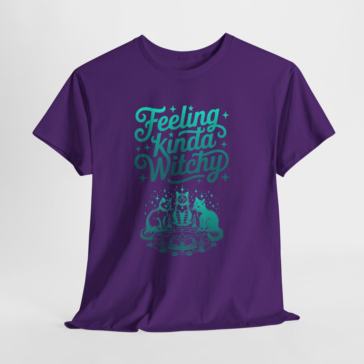 Feeling Kinda Witchy T-Shirt | Witchy Aesthetic Cats Casting a Spell | Witchcore Tee