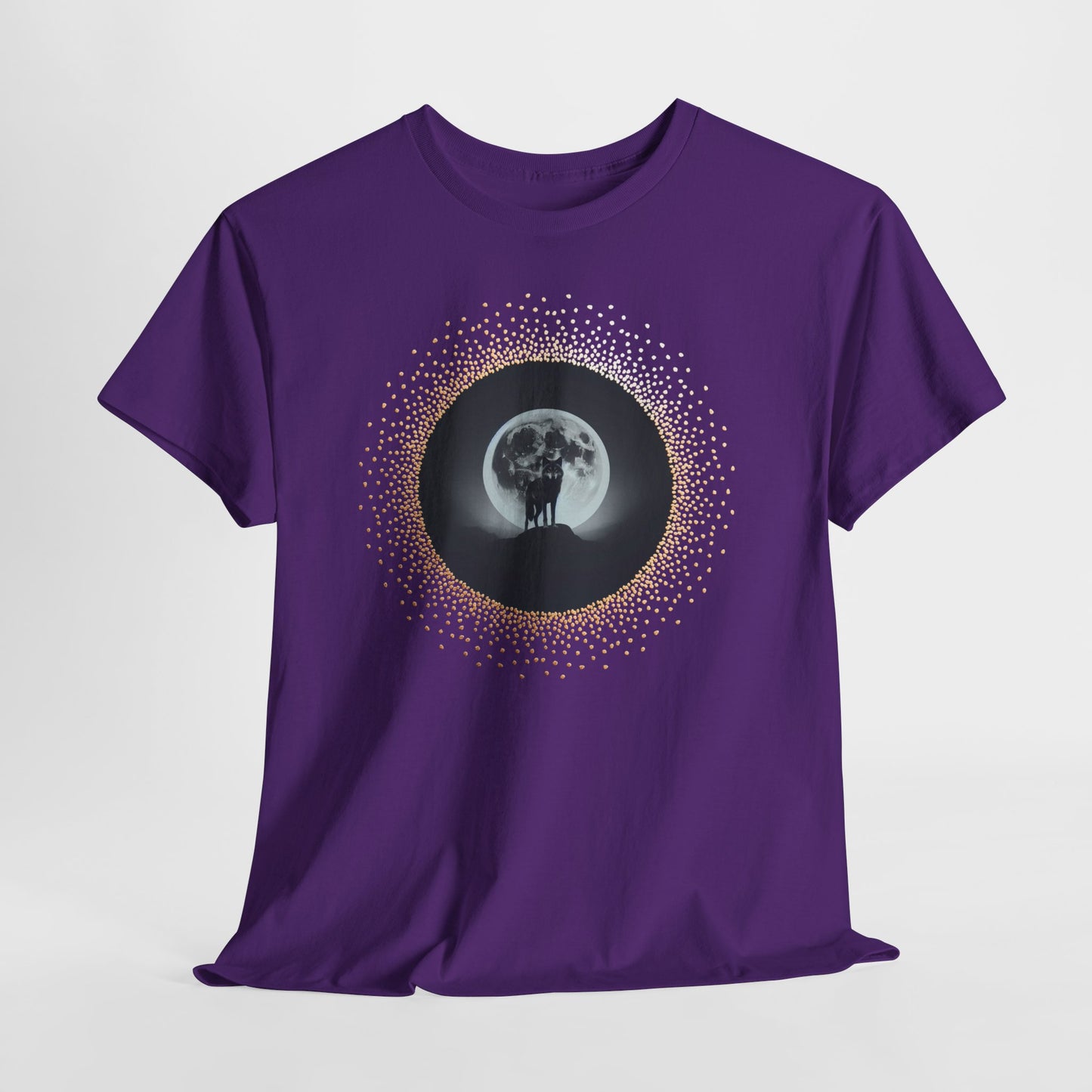 Witchy Wolf Moon T-Shirt | Full Moon Wolf on Mountain | Dark Mystic Aesthetic Tee