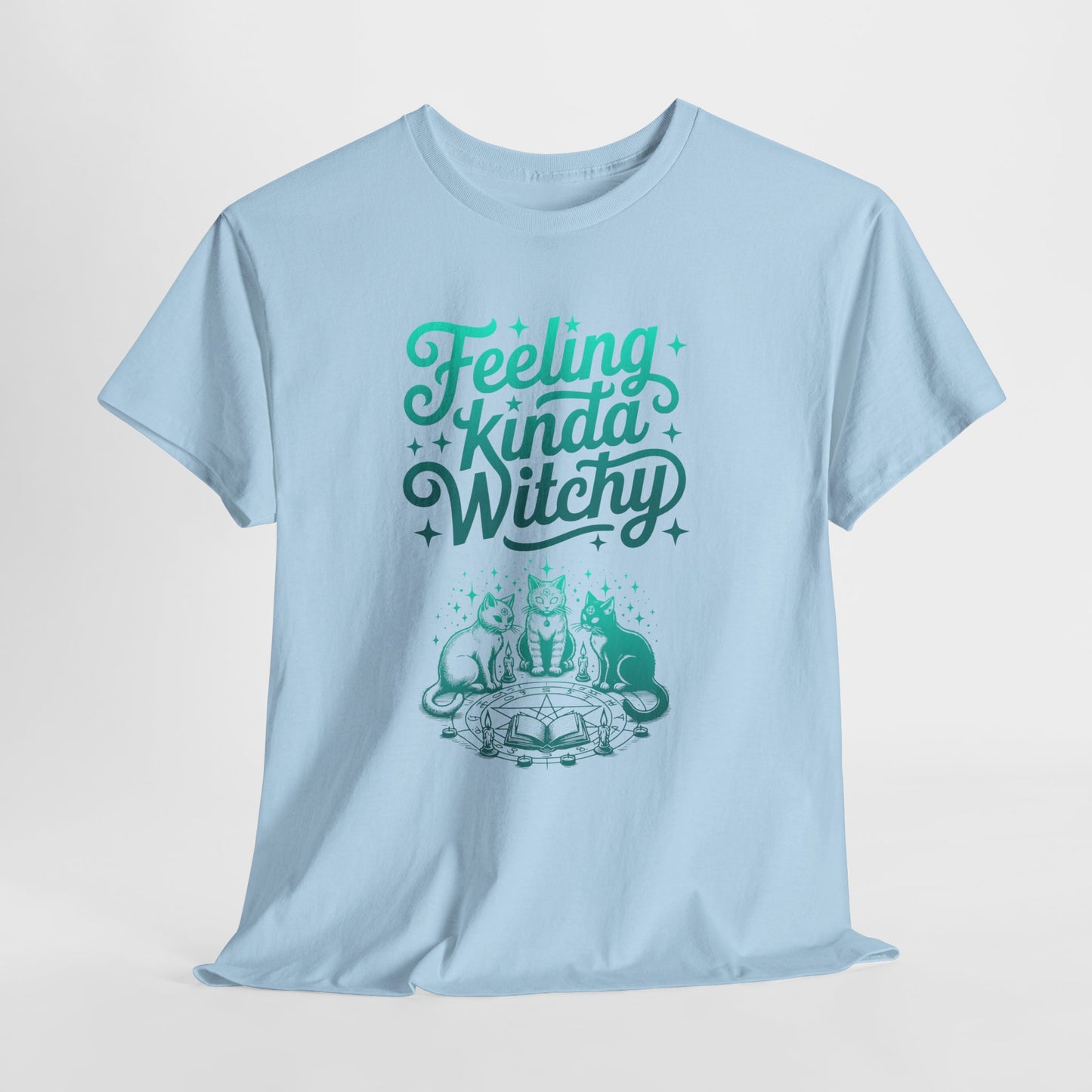 Feeling Kinda Witchy T-Shirt | Witchy Aesthetic Cats Casting a Spell | Witchcore Tee
