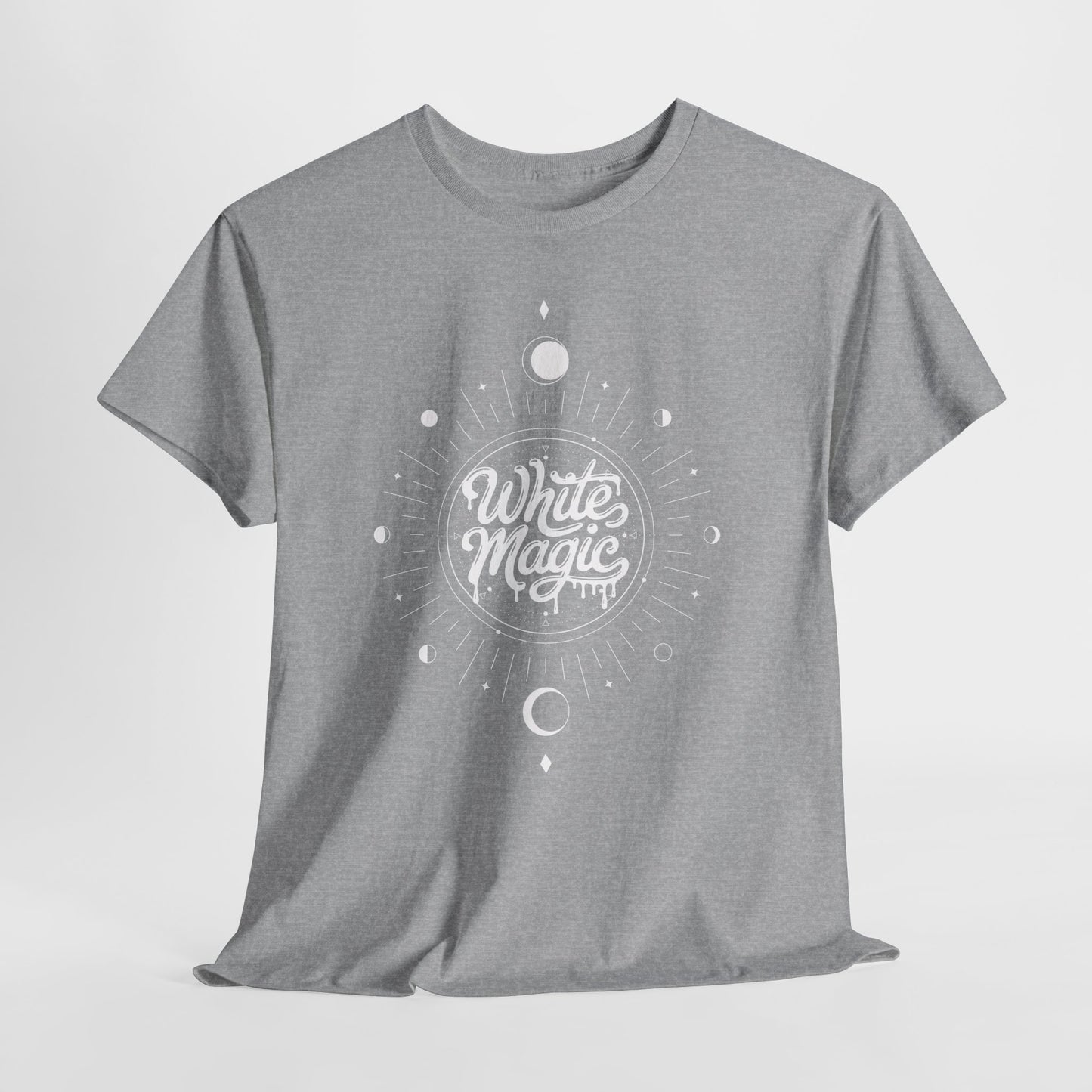 White Magic Tee | Minimal Mystic Moon Graphic T-Shirt