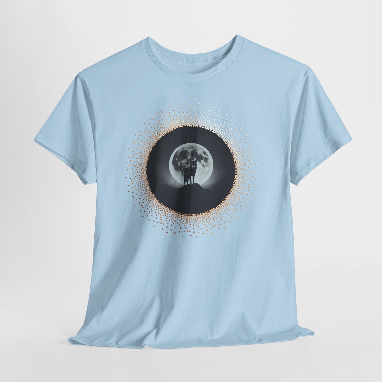 Witchy Wolf Moon T-Shirt | Full Moon Wolf on Mountain | Dark Mystic Aesthetic Tee