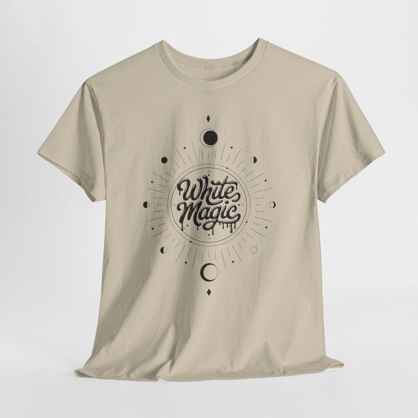 White Magic Tee | Minimal Mystic Moon Graphic T-Shirt
