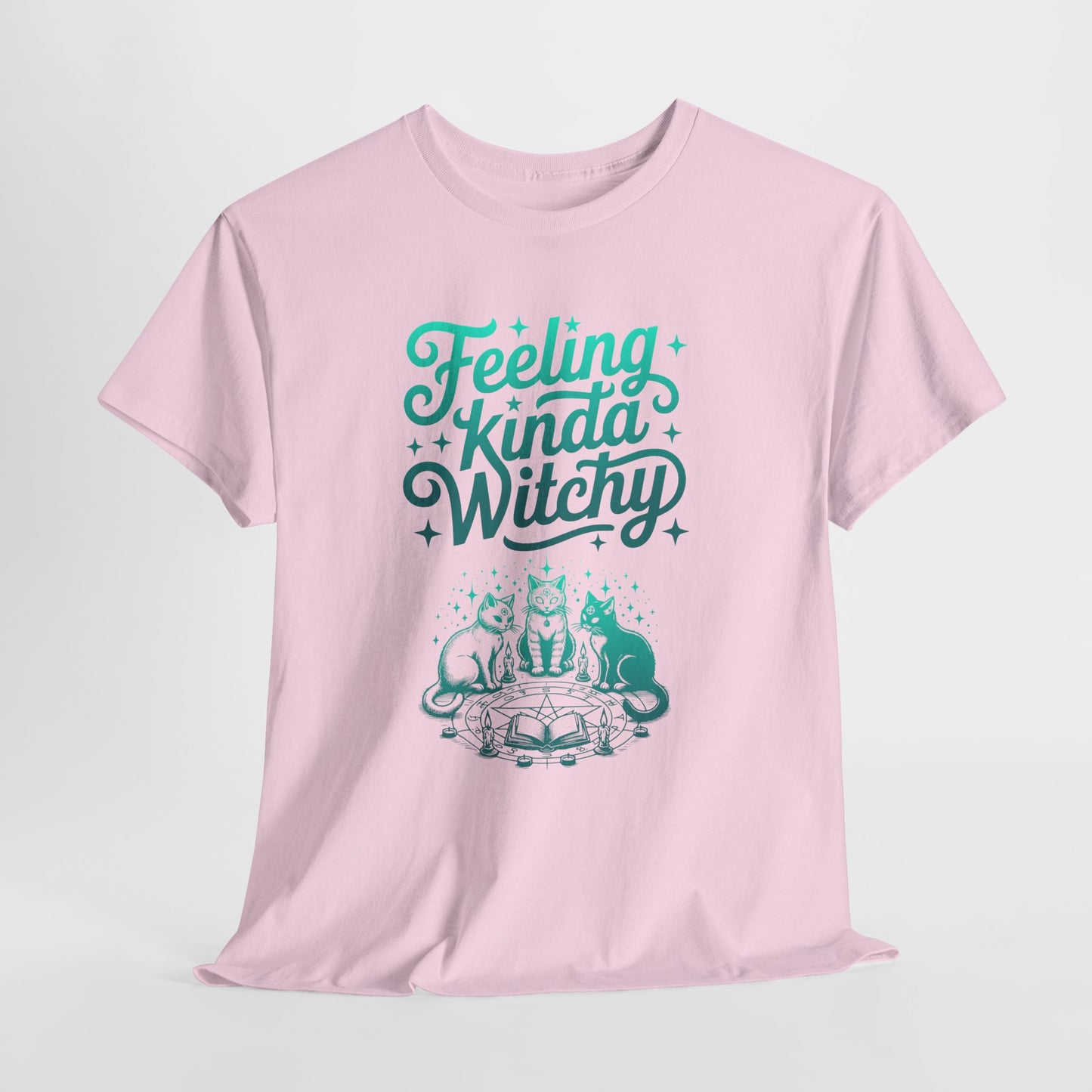 Feeling Kinda Witchy T-Shirt | Witchy Aesthetic Cats Casting a Spell | Witchcore Tee