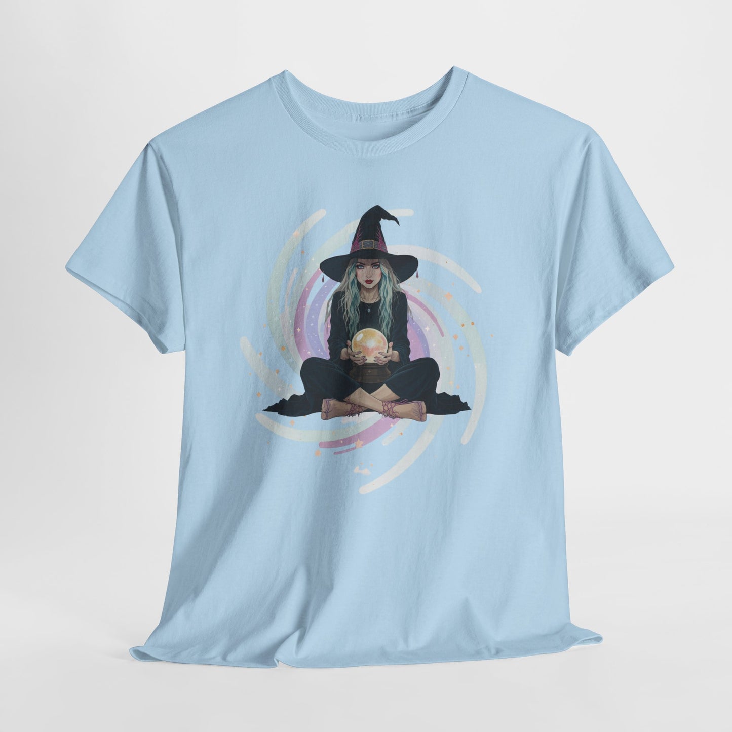 Witch Crystal Ball T-Shirt | Witchcore Star Vortex Tee | Mystical Witch Aesthetic