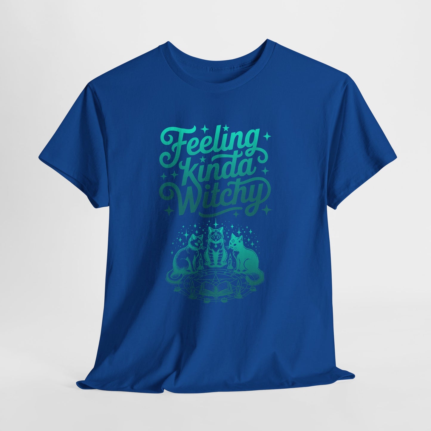 Feeling Kinda Witchy T-Shirt | Witchy Aesthetic Cats Casting a Spell | Witchcore Tee