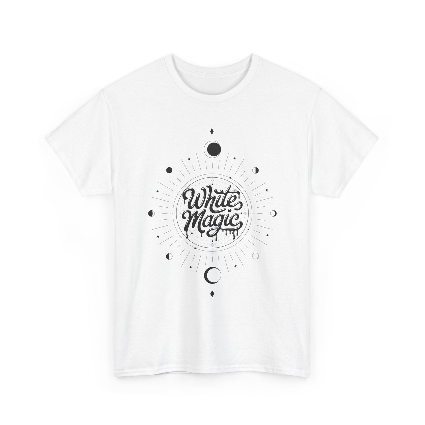 White Magic Tee | Minimal Mystic Moon Graphic T-Shirt